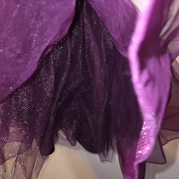 Chong Xiao Purple Tulle Dress Medium? Sparkly Fit And Flare Skater NWT Party - Picture 3 of 16